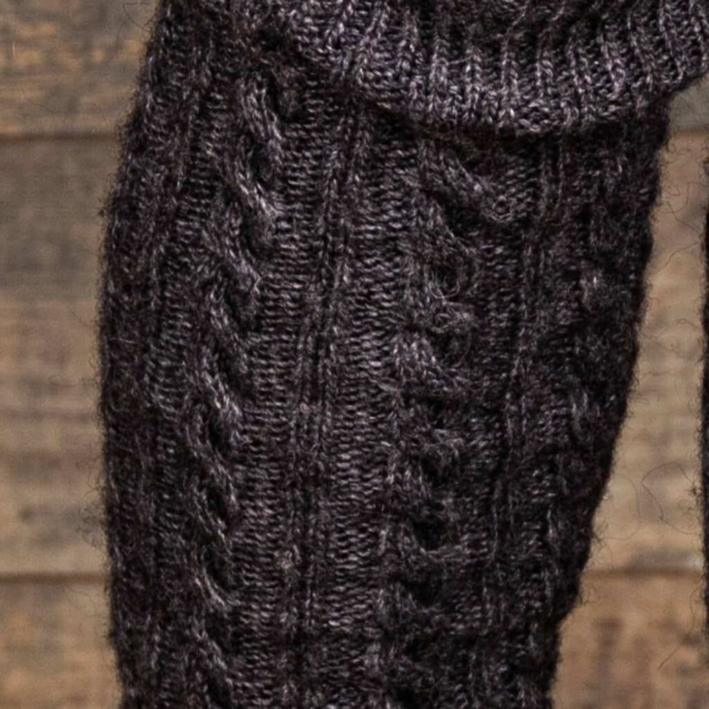 Legwarmers de lana - Ellegantnaya Gris Oscuro