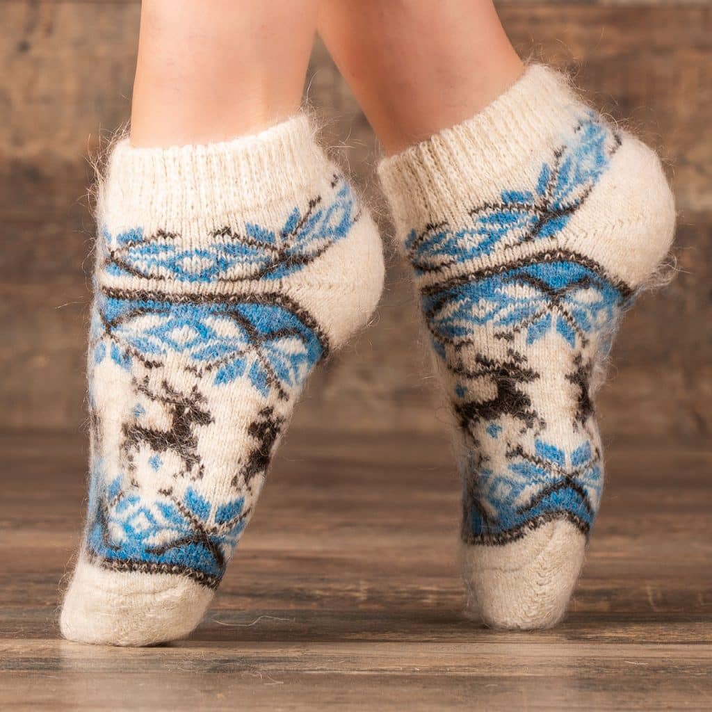 Calcetines Sneaker de lana de cabra - Aznakaeva