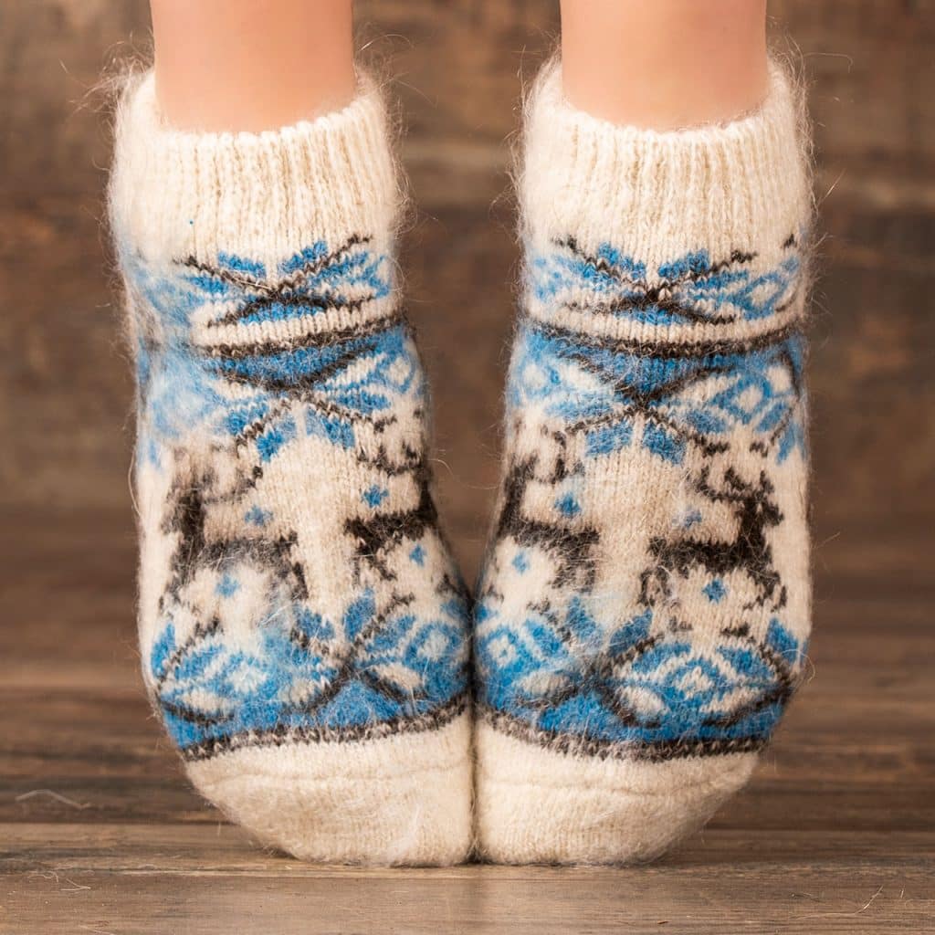 Calcetines Sneaker de lana de cabra - Aznakaeva