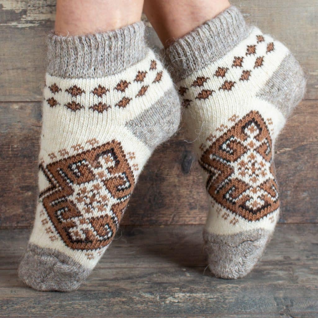 Calcetines de lana para zapatillas - Sebiryanochka